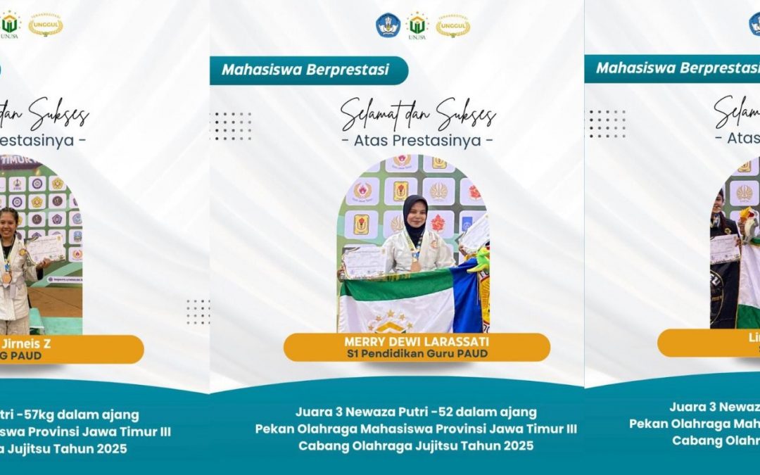 Mahasiswa S1 PG-PAUD UNUSA Raih Prestasi di Ajang Jujitsu POMPROV Jatim III 2025